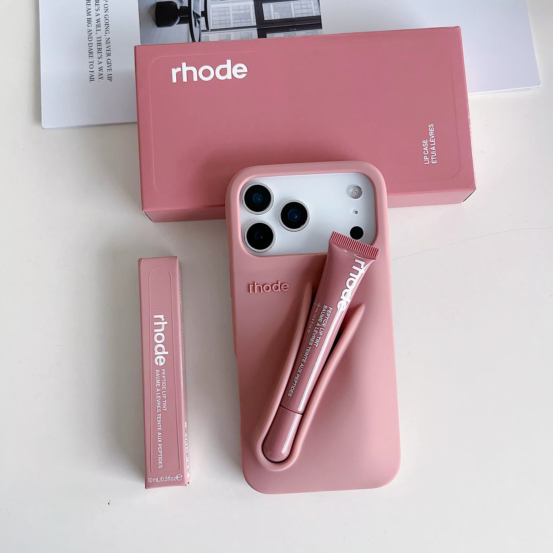 Rhode Peptide Lip Tint Summer Lip Phone Case Set Toast
